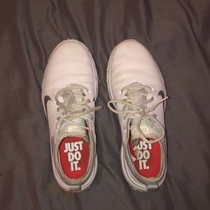 White Nike shoes